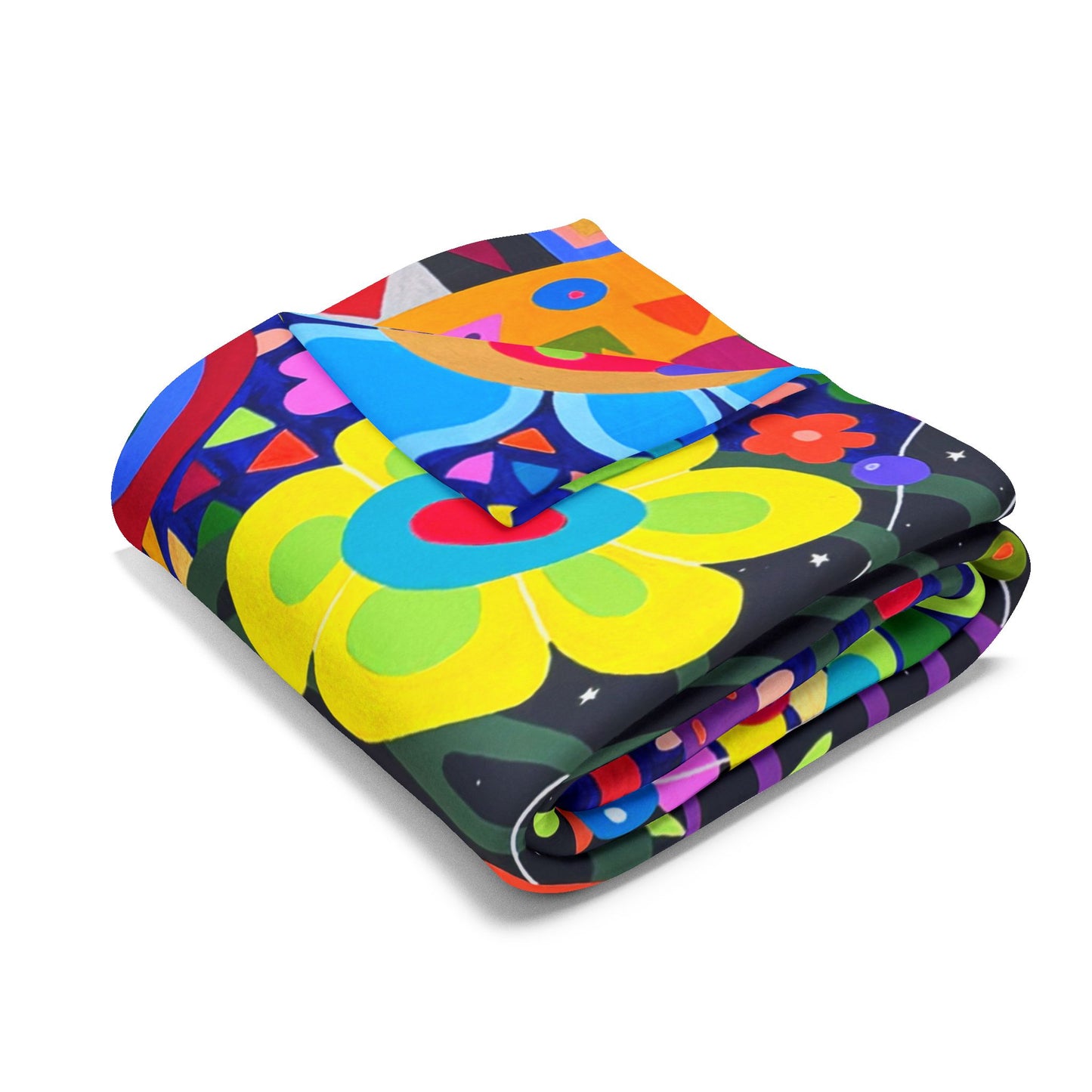 Vibrant Cat-Themed Arctic Fleece Blanket – Cozy, Colorful Home Decor for Cat Lovers
