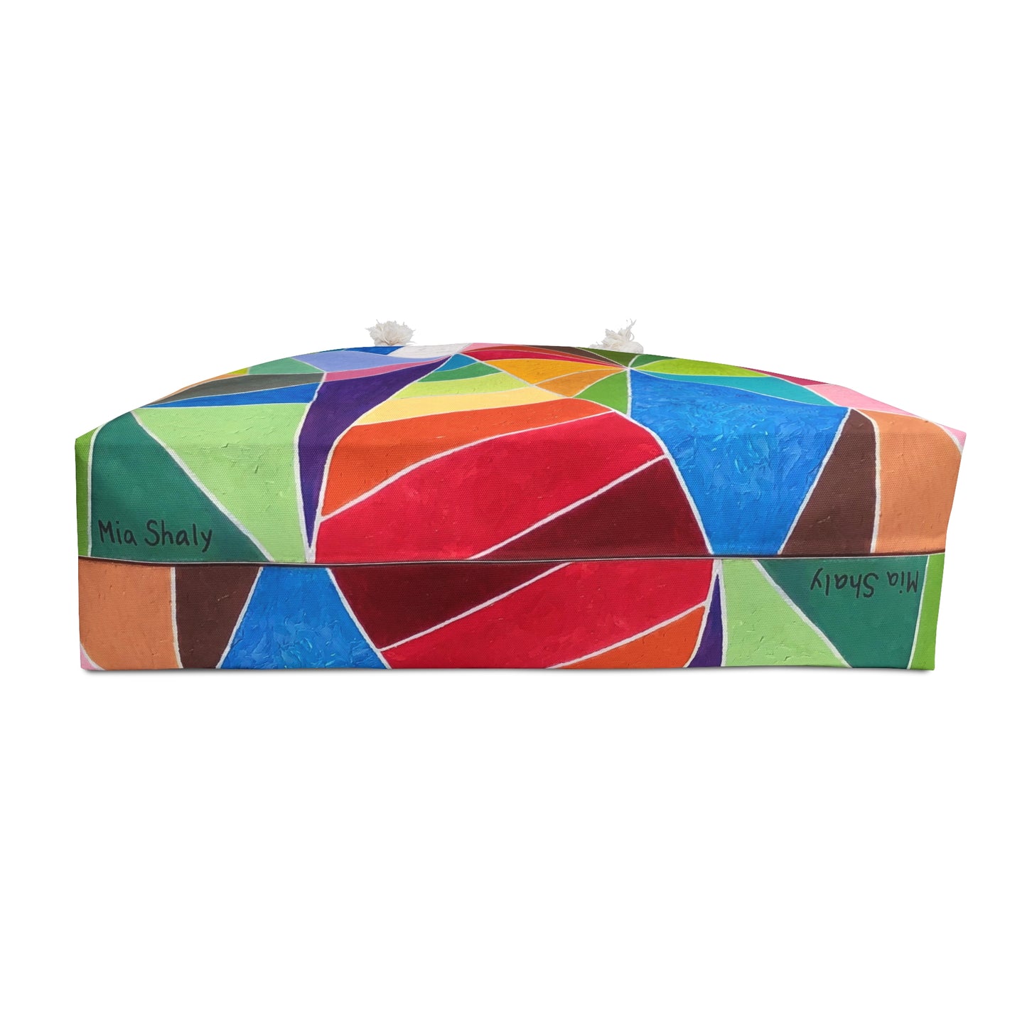 Bolsa de fin de semana geométrica colorida: perfecta para viajes y aventuras