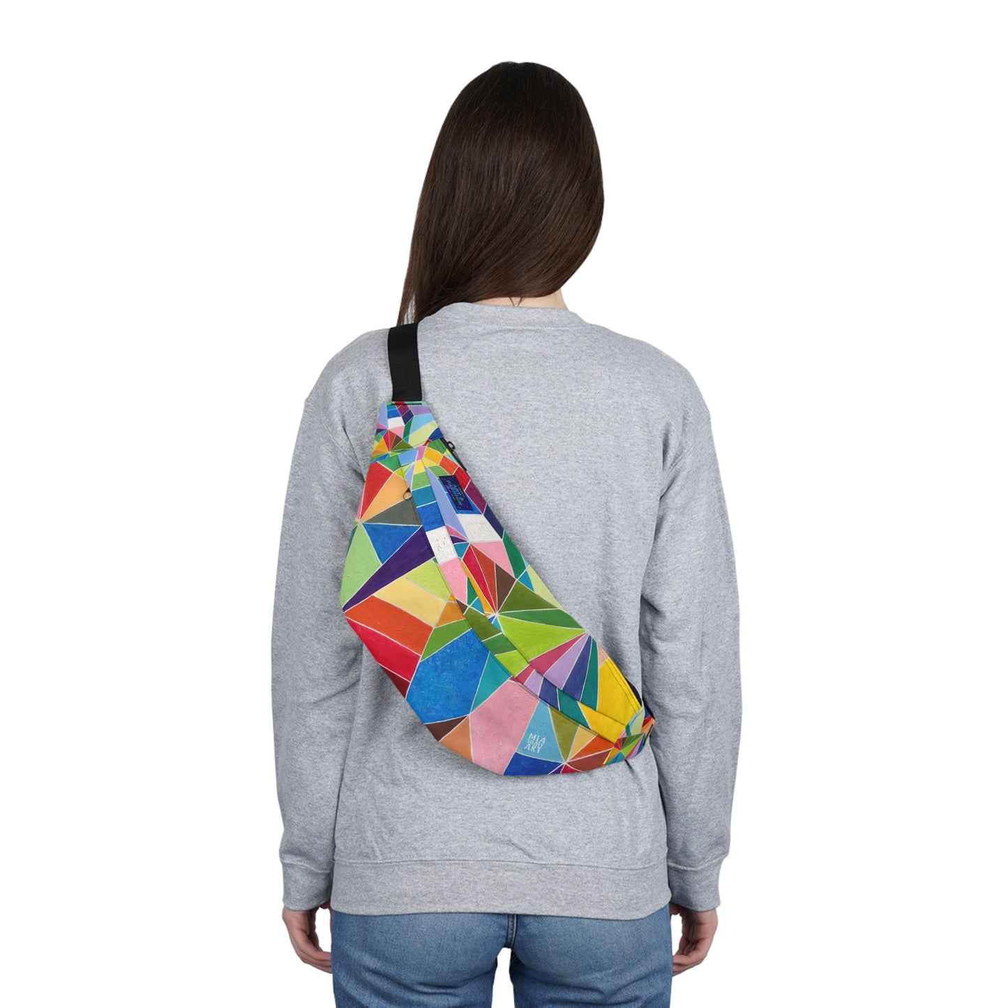 Colorful Geometric Large Fanny Pack - Fun & Functional Accessory for Adventurers