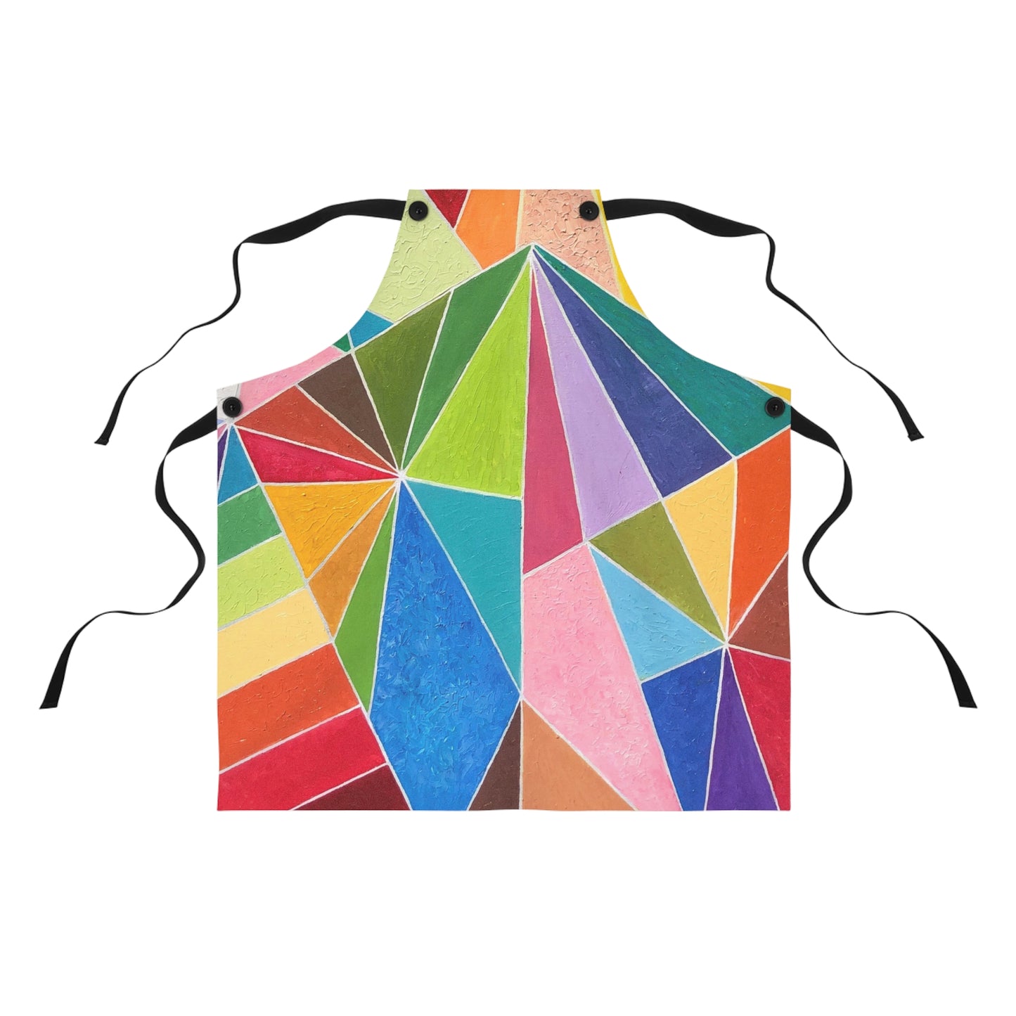Colorful Geometric Pattern Apron for Creative Cooking