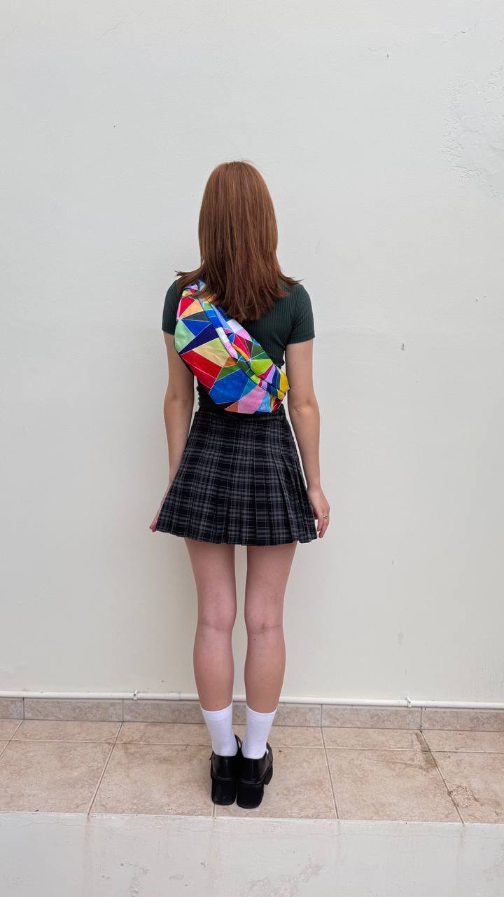 Colorful Geometric Large Fanny Pack - Fun & Functional Accessory for Adventurers