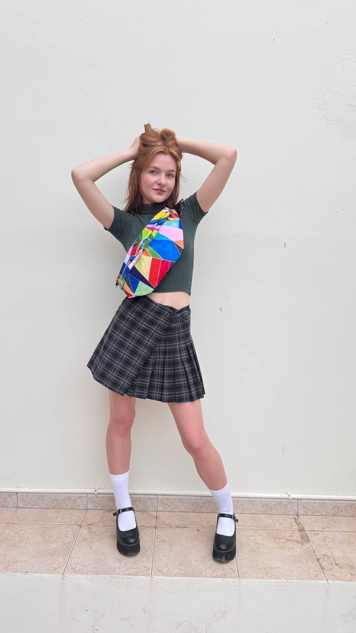 Colorful Geometric Large Fanny Pack - Fun & Functional Accessory for Adventurers