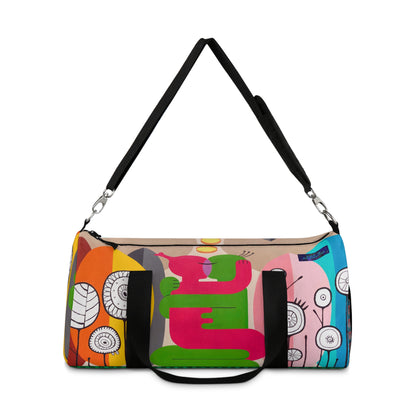 Vibrant Art Duffel Bag for Travel and Gym | Colorful Design with Playful Graphics