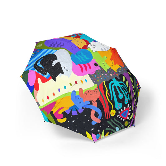 Copy of Semi-Automatic Foldable Umbrella with Cats
