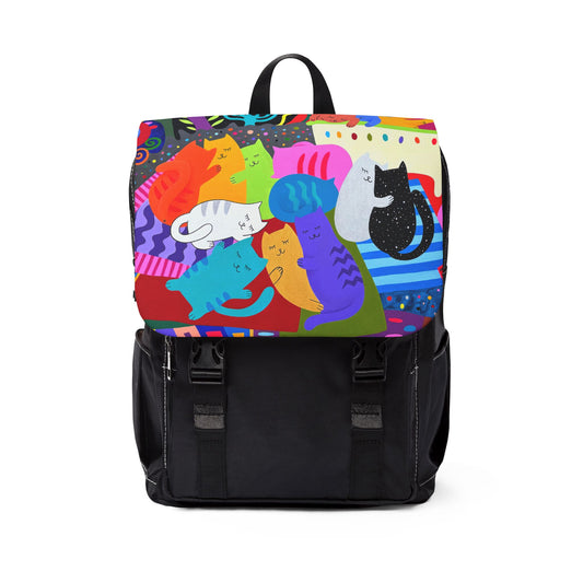 Shoulder Backpack - Colorful Art Design for School & Travel