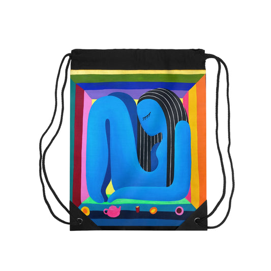 Vibrant Abstract Art Drawstring Bag – Stylish & Functional for Daily Use