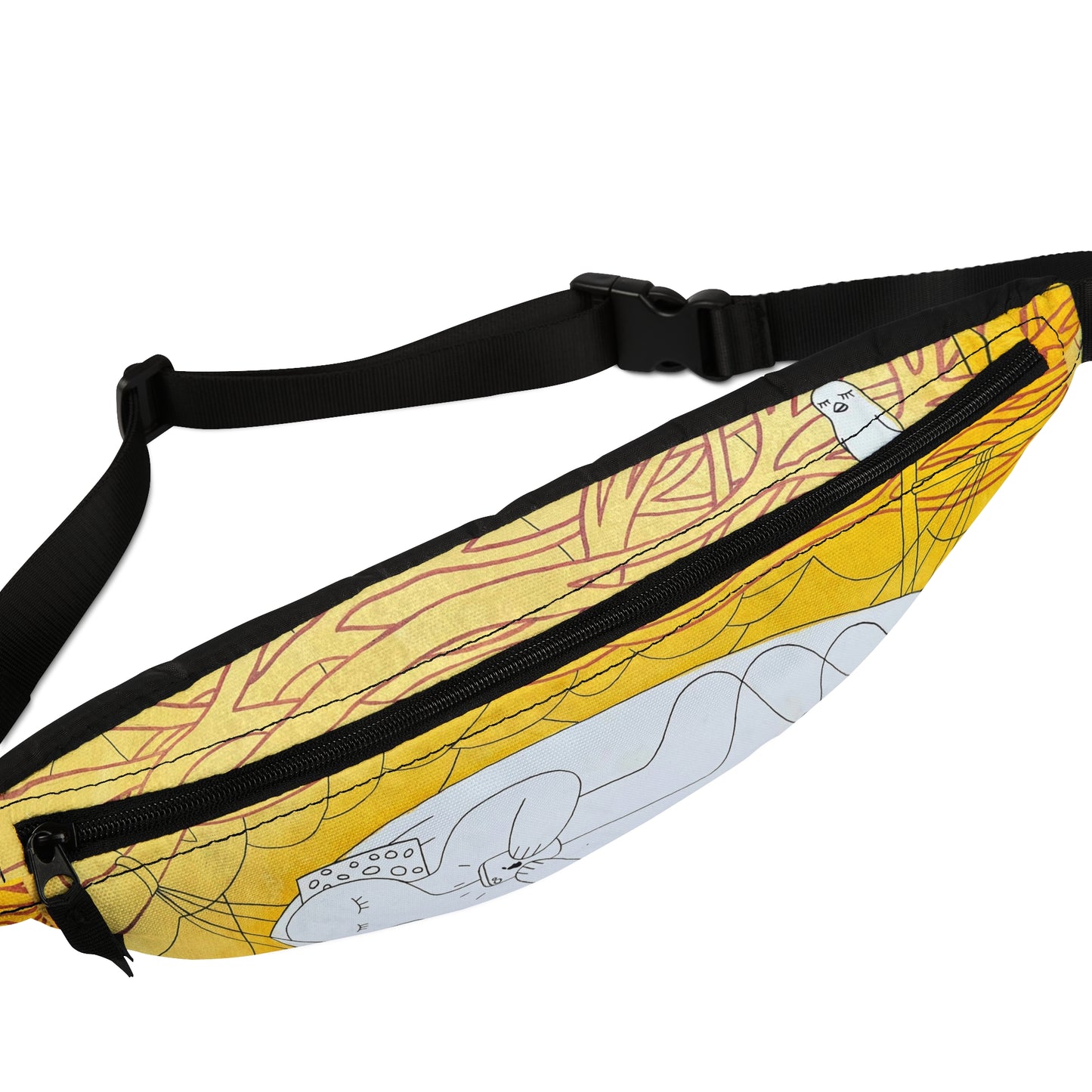 Quirky Cat Design Fanny Pack - Stylish and Functional for Pet Lovers