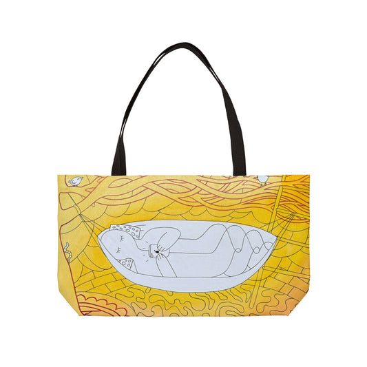 Cozy Cat-Themed Weekender Tote Bag - Perfect for Getaways and Relaxation