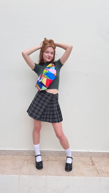 Colorful Geometric Large Fanny Pack - Fun & Functional Accessory for Adventurers